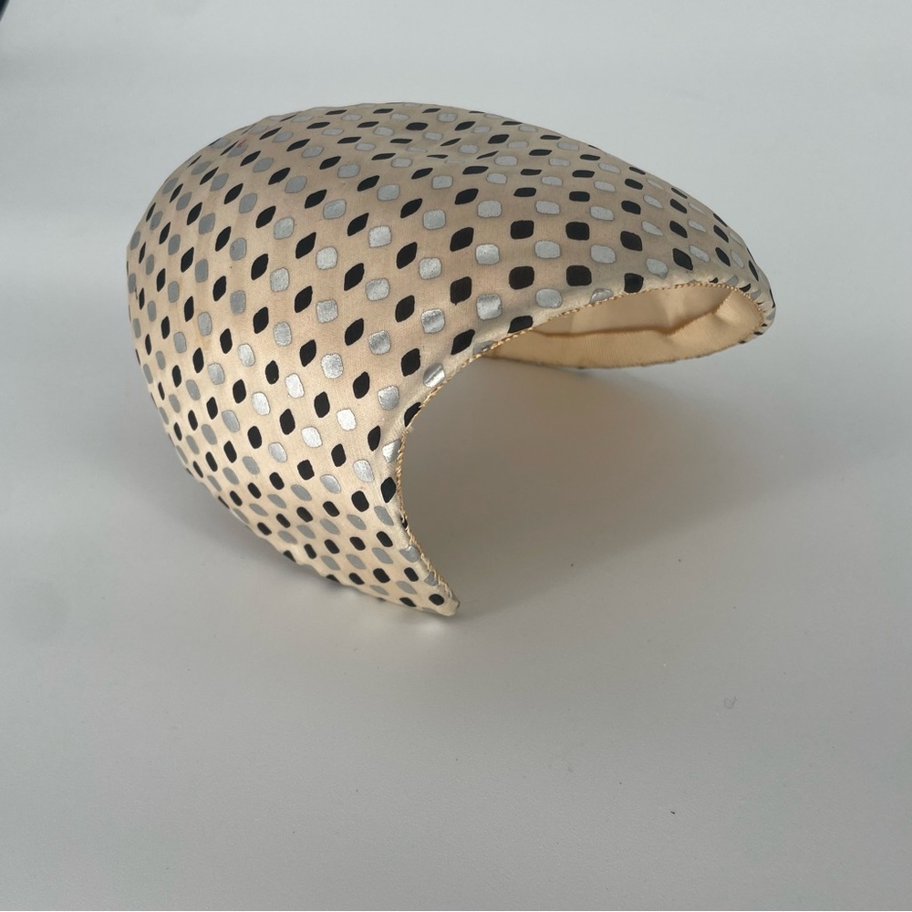 2FOR$30 Vintage Cream Fascinator With Black & Silver Pattern / Headband - Picture 7 of 14